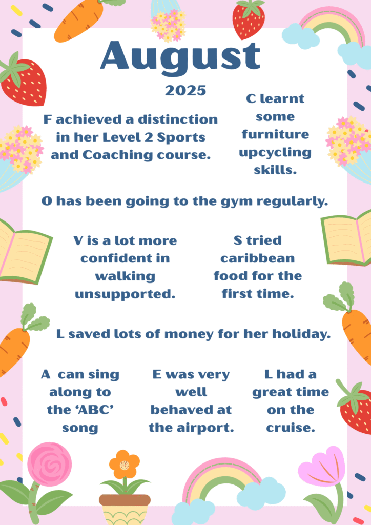 Young People's Achievements for August 2025